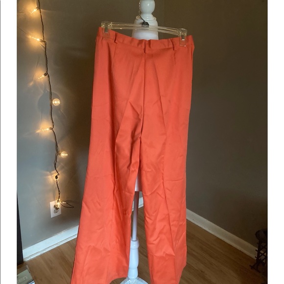 Vintage Retro Sears Junior Bazaar Orange Bell Bottom Slacks - Picture 7 of 8